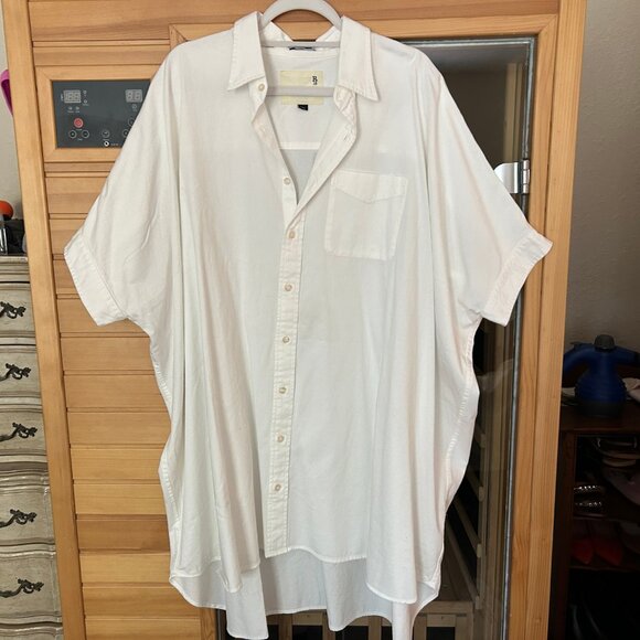 R13 Oversized Boxy Button Up Dress cotton white L - NWOT - Picture 5 of 14